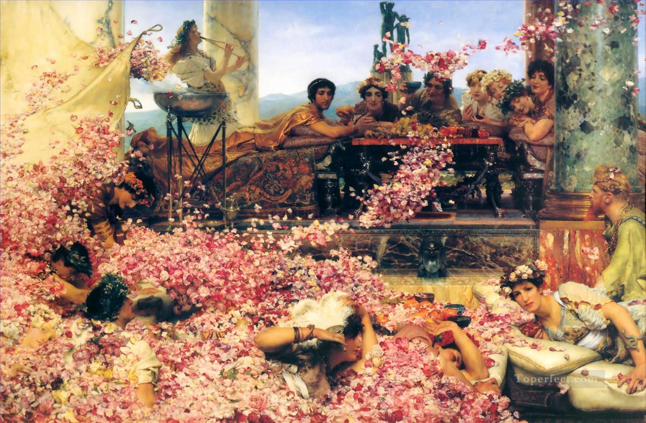 ヘリオガバルスのバラ サー・ローレンス・アルマタデマの古典的な花油絵